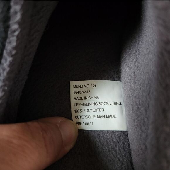 Dickies Men's Size M (9/10) Slippers Black Memory Foam Plush Slip On Clogs - Picture 5 of 8